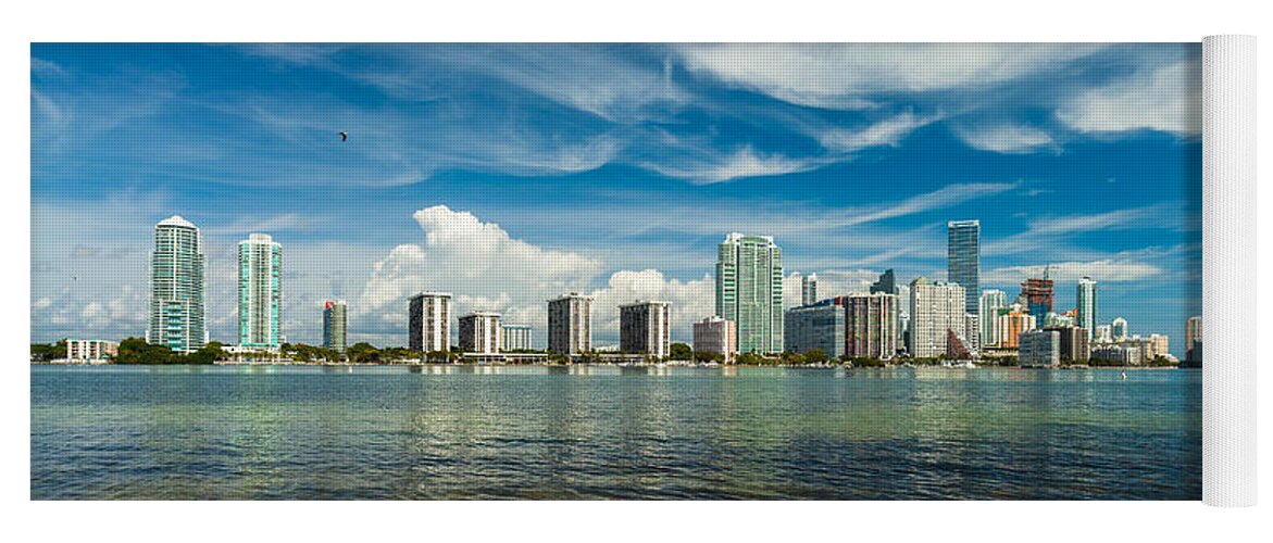 Architecture Yoga Mat featuring the photograph Miami Skyline #5 by Raul Rodriguez