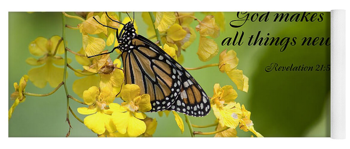 Scripture Yoga Mat featuring the photograph Butterfly Scripture #8 by Jill Lang