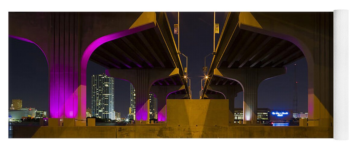 Architecture Yoga Mat featuring the photograph Miami Downtown Skyline #8 by Raul Rodriguez