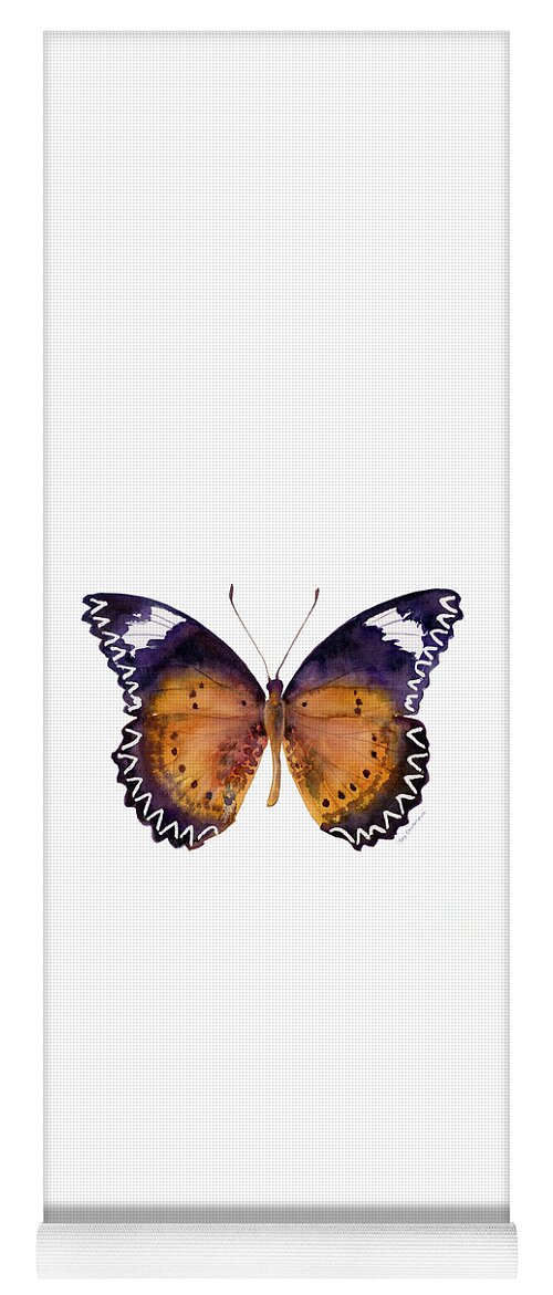 Cethosia Cyane Butterfly Yoga Mat featuring the painting 87 Cethosia Cyane Butterfly by Amy Kirkpatrick