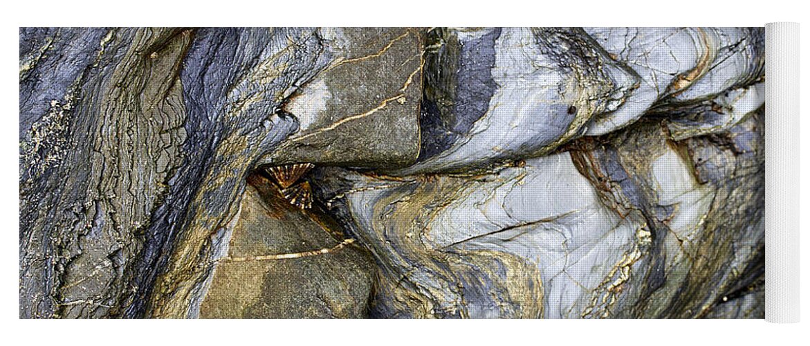 Stone Yoga Mat featuring the photograph Rock Art #9 by Shirley Mitchell