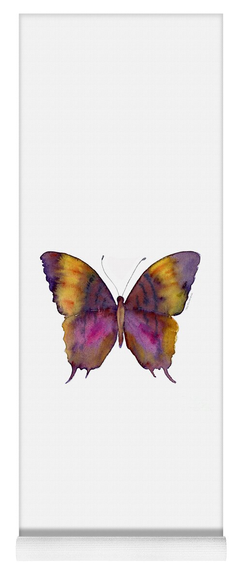 Marcella Daggerwing Butterfly Yoga Mat featuring the painting 99 Marcella Daggerwing Butterfly by Amy Kirkpatrick