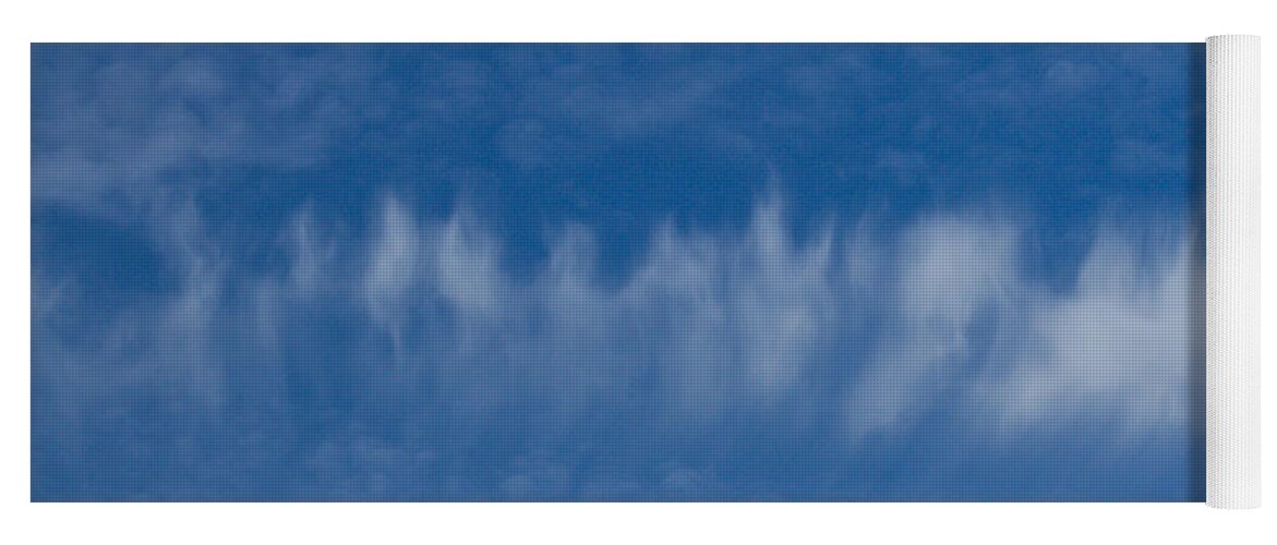 Clouds Yoga Mat featuring the photograph A batch of interesting clouds in a blue sky by Eti Reid