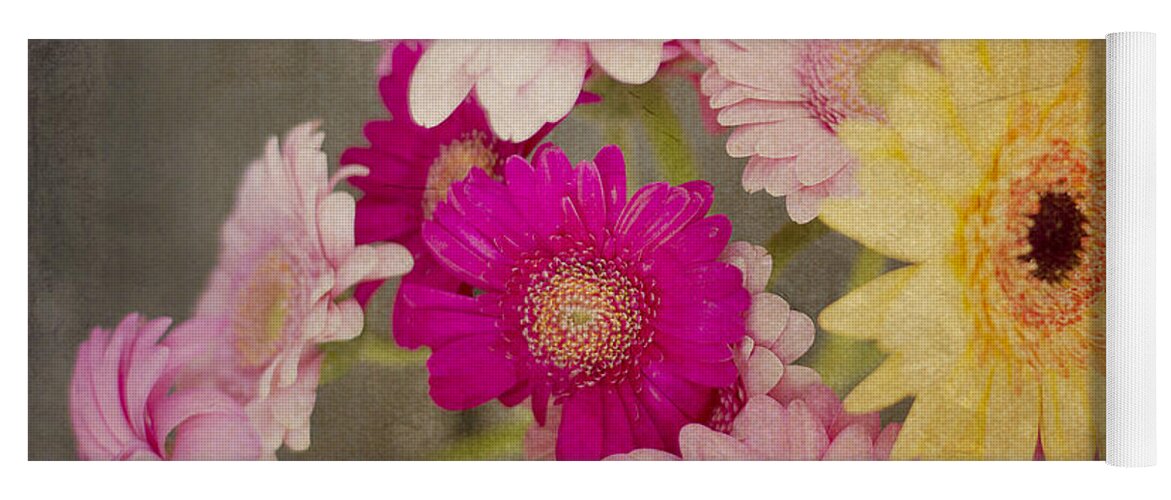 Gerbera Daisy Yoga Mat featuring the photograph A bouquet of Gerbera Daisies by Ivy Ho