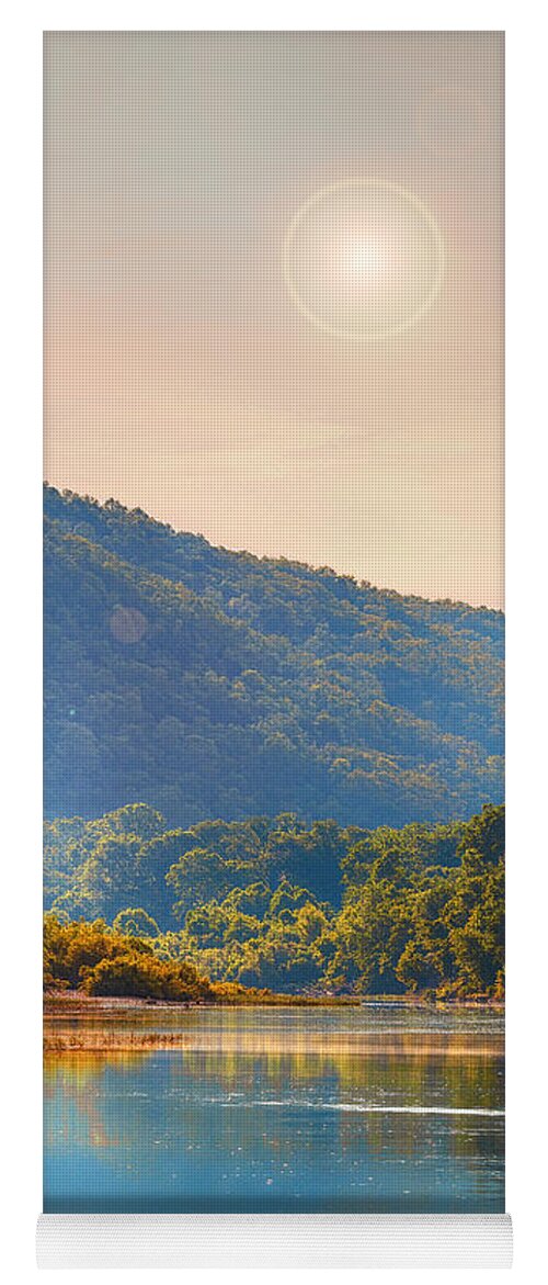 Sunset Yoga Mat featuring the photograph A Buffalo River Morning by Bill and Linda Tiepelman