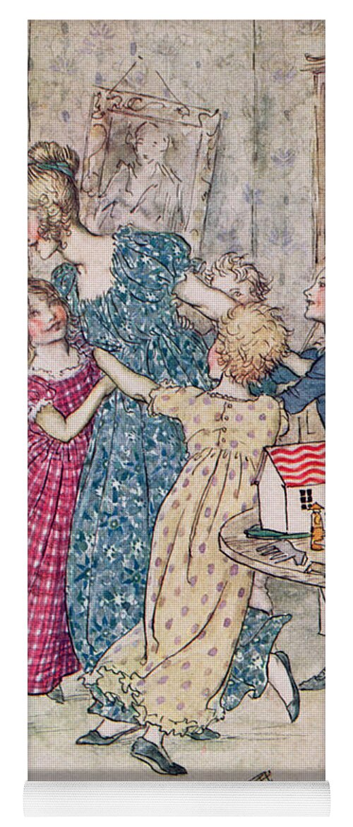Children Yoga Mat featuring the painting A Flushed And Boisterous Group, Book Illustration by Arthur Rackham