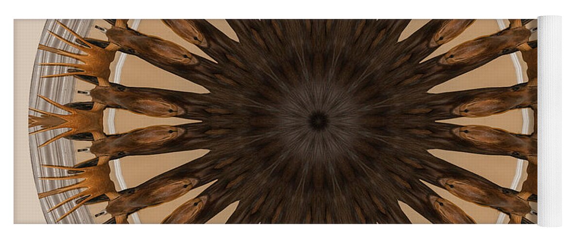 Abstract Yoga Mat featuring the photograph A lot of Moose by Brenda Jacobs