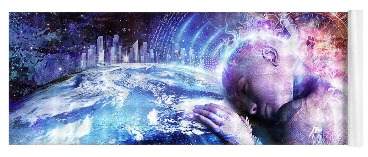 Cameron Gray Yoga Mat featuring the digital art A Prayer For The Earth by Cameron Gray