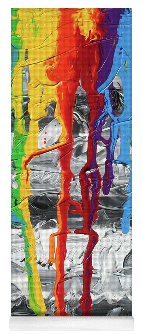 Nonobjective Art Yoga Mat featuring the painting A Triumph of Color by Ric Bascobert