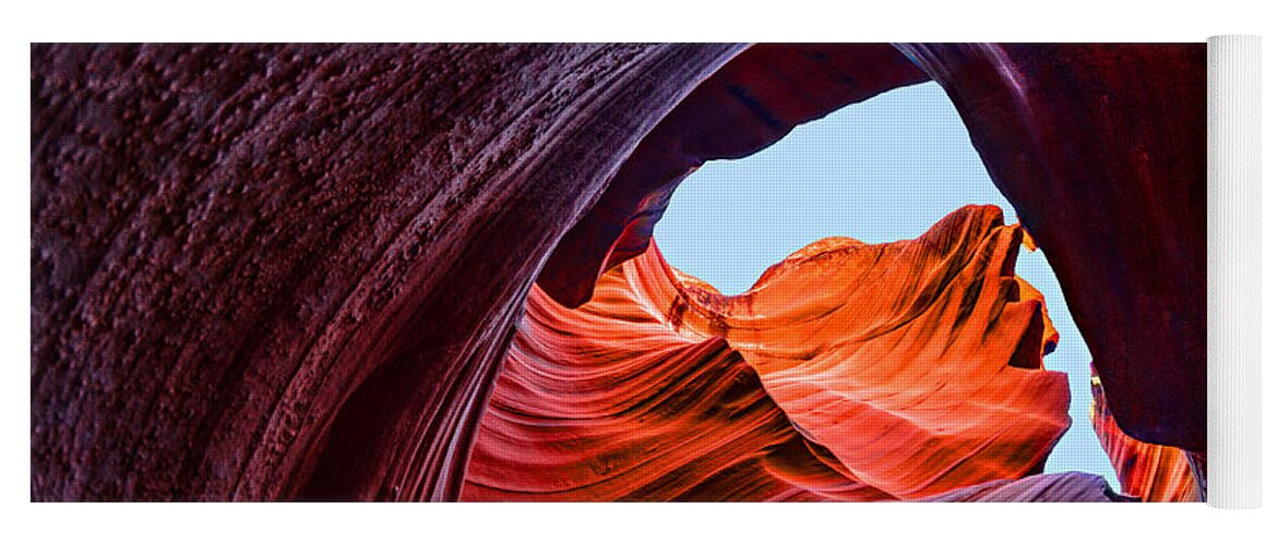 Antelope Canyon Yoga Mat featuring the photograph A Wave of Sandstone by Jason Chu