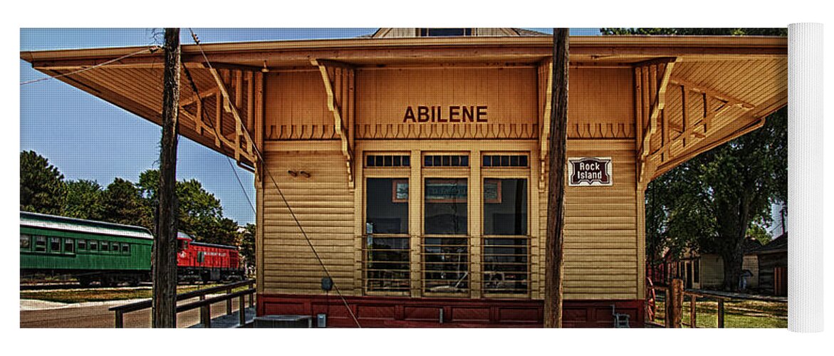 Abilene Yoga Mat featuring the photograph Abilene Station by Mary Jo Allen