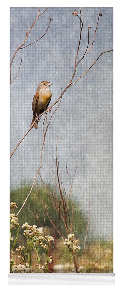 Dickcissel Yoga Mat featuring the photograph Above The Prairie II by Dale Kincaid