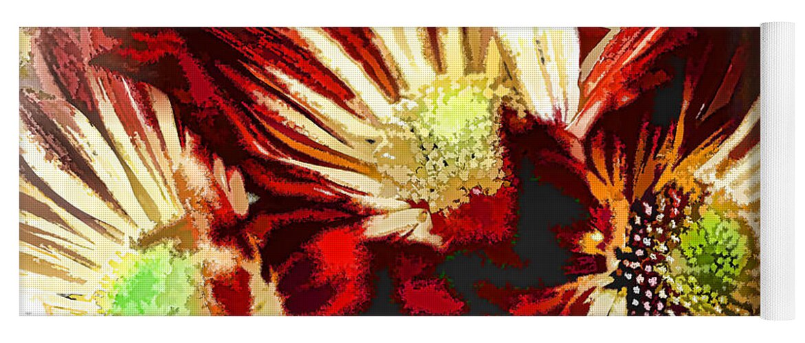 Chrysanthemum Yoga Mat featuring the photograph Abstract Chrysanthemums by Charles Muhle