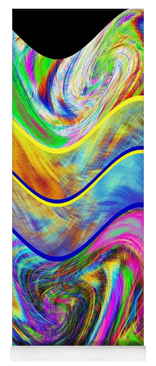 Abstract Fusion Yoga Mat featuring the digital art Abstract Fusion 165 by Will Borden