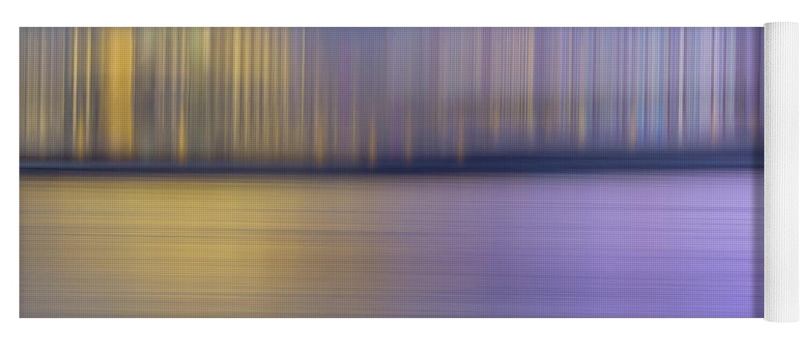 Abstract Yoga Mat featuring the photograph Abstract Pattern Of Blurred Buildings by Ikon Ikon Images