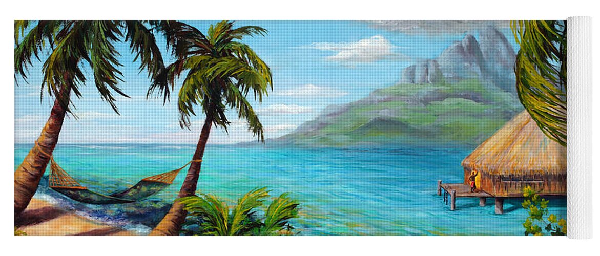 Fiji Yoga Mat featuring the painting Afternoon Delight by Mary Giacomini