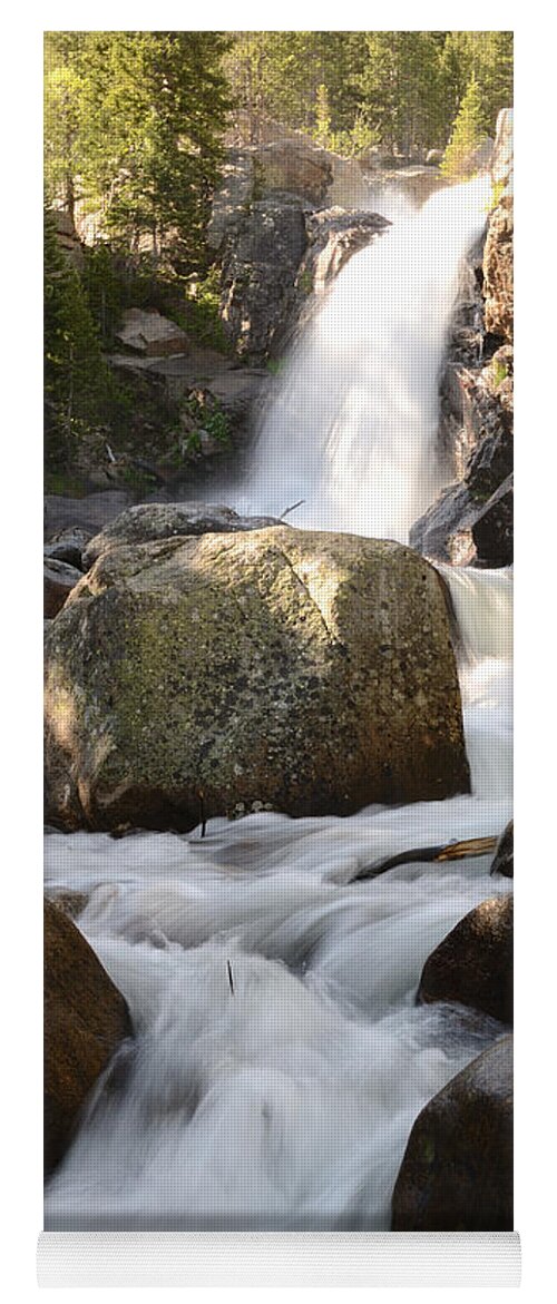 Rocky Yoga Mat featuring the photograph Alberta Falls by Tranquil Light Photography