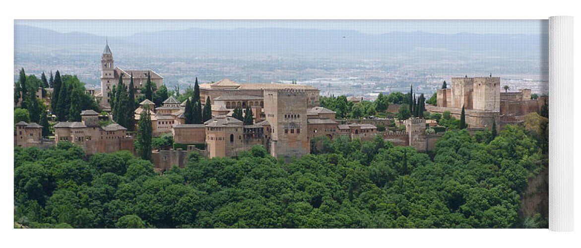 Alhambra Yoga Mat featuring the photograph Alhambra Palace - Granada by Phil Banks