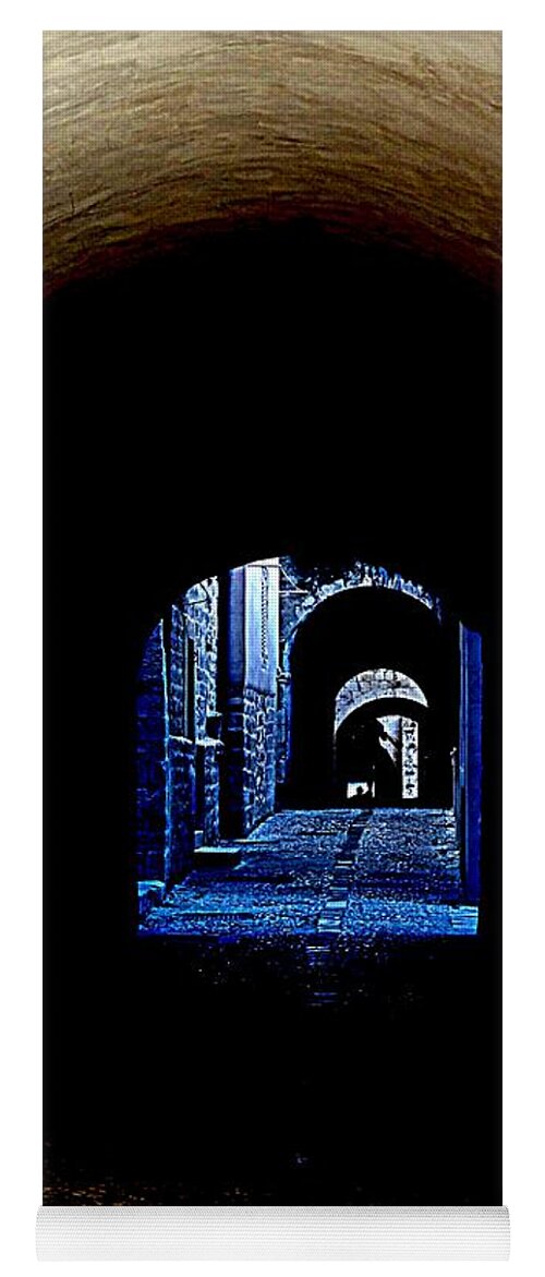  Dubrovnik. Croatia Yoga Mat featuring the photograph Altered Arch Walkway by Rick Rosenshein