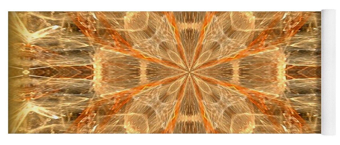 Amber Fractal Yoga Mat featuring the photograph Amber Fractal by Maria Urso