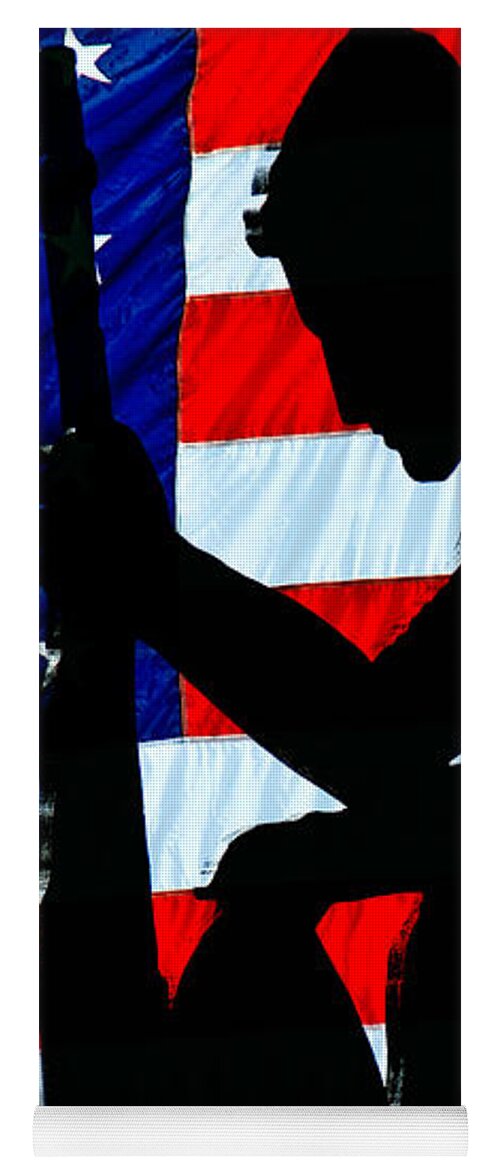 Patriotic Yoga Mat featuring the photograph A Time To Remember American Flag At Rest by Bob Orsillo