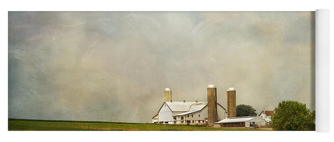 Rural Yoga Mat featuring the photograph Amish Farmland by Kim Hojnacki