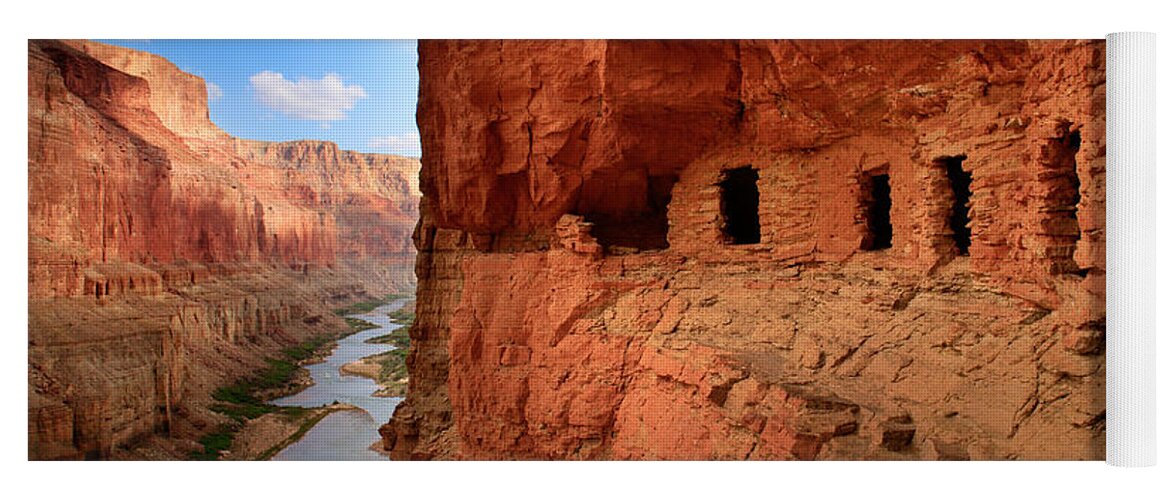 Grand Canyon Yoga Mat featuring the photograph Anasazi Granaries by Inge Johnsson