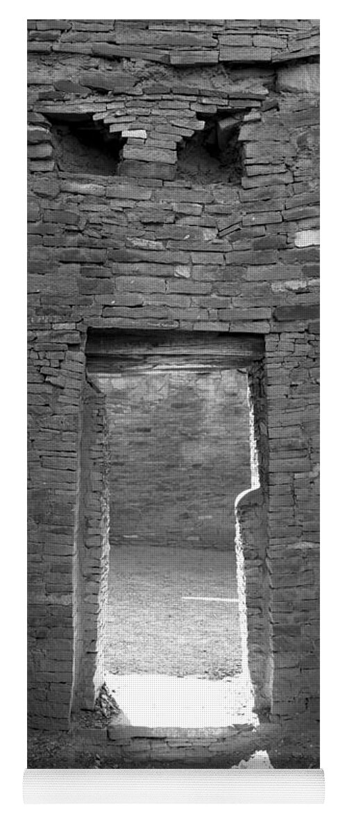 Pueblo Bonito Yoga Mat featuring the photograph Ancient Doorway by Rick Pisio
