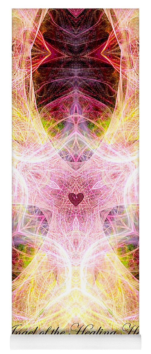 Angel Yoga Mat featuring the digital art Angel of the Healing Heart by Diana Haronis