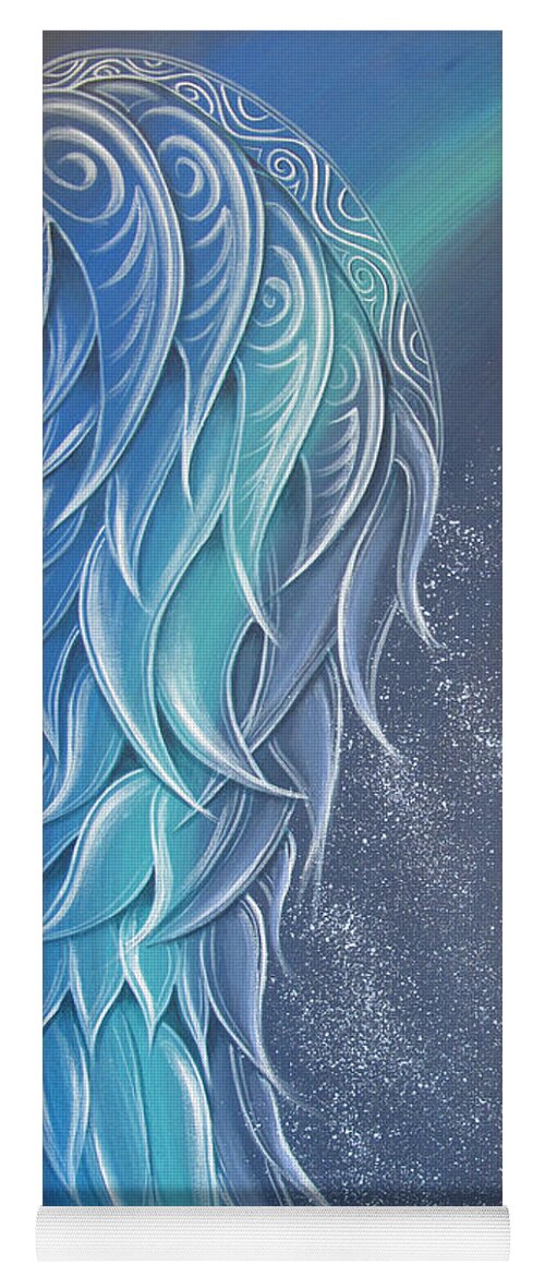 Angel Yoga Mat featuring the painting Angel Wing by Reina Cottier