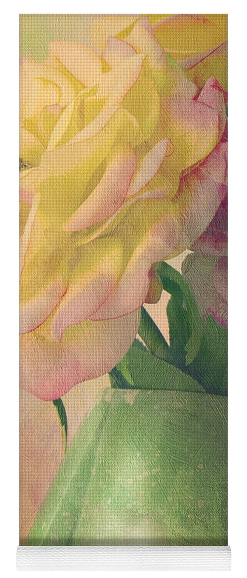Floral Yoga Mat featuring the photograph Antique Roses by Theresa Tahara