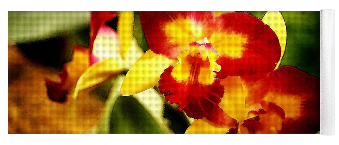 Orchid Yoga Mat featuring the photograph AOS Yellow Orchid 2 by Janis Lee Colon