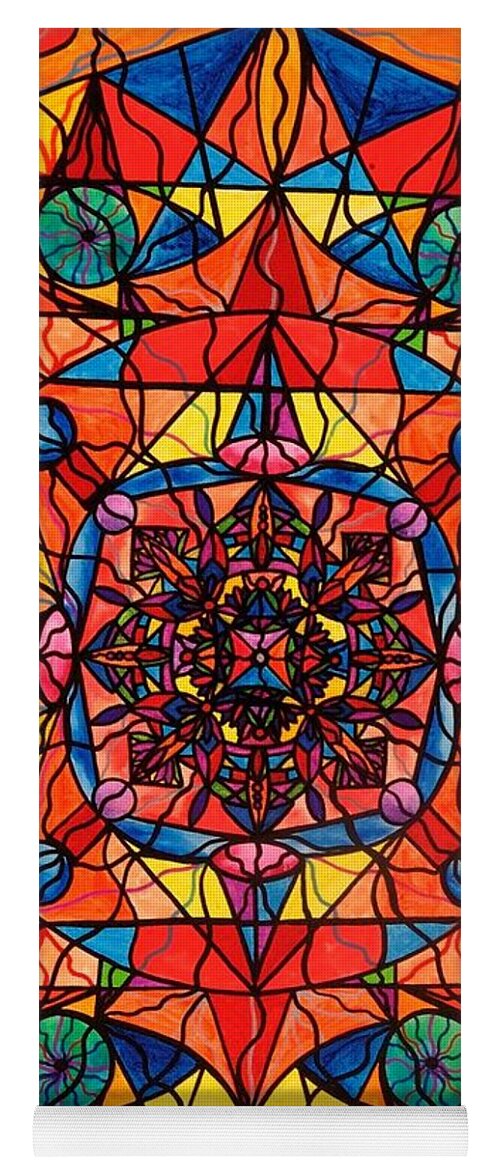 Aplomb Yoga Mat featuring the painting Aplomb by Teal Eye Print Store