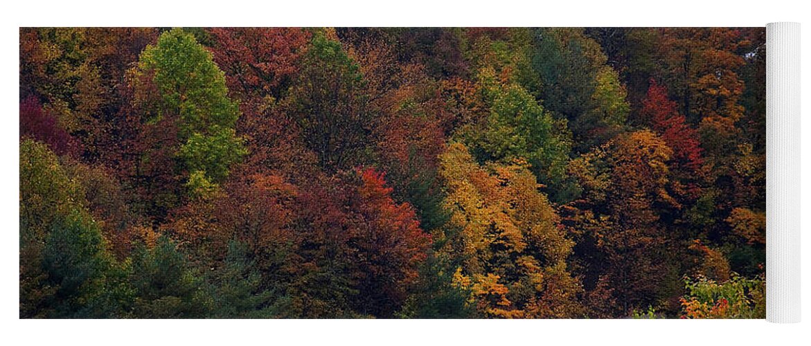 Landscape Yoga Mat featuring the photograph Appalachian mountain fall by Flees Photos