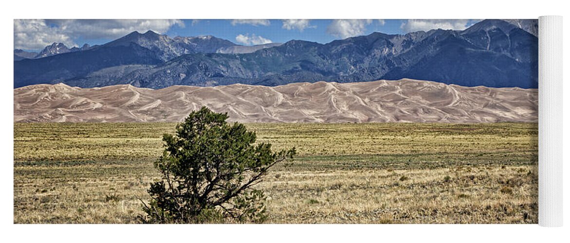 America Yoga Mat featuring the photograph Approaching Great Sand Dunes #2 by Nikolyn McDonald