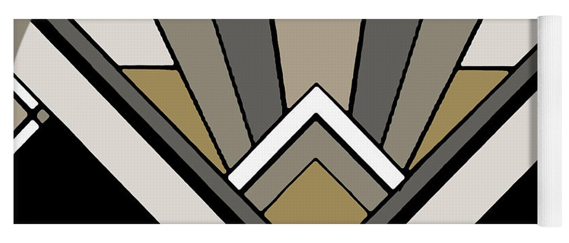 Art Deco Pattern Two Yoga Mat featuring the digital art Art Deco Pattern Two by Chuck Staley
