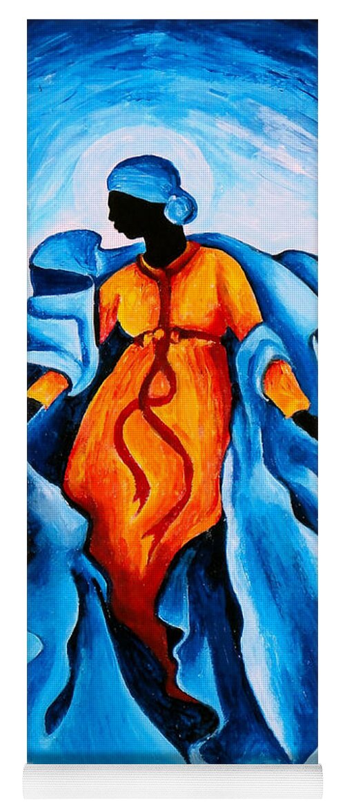 Haiti Yoga Mat featuring the painting Assumption Advocata Nostra by Patricia Brintle