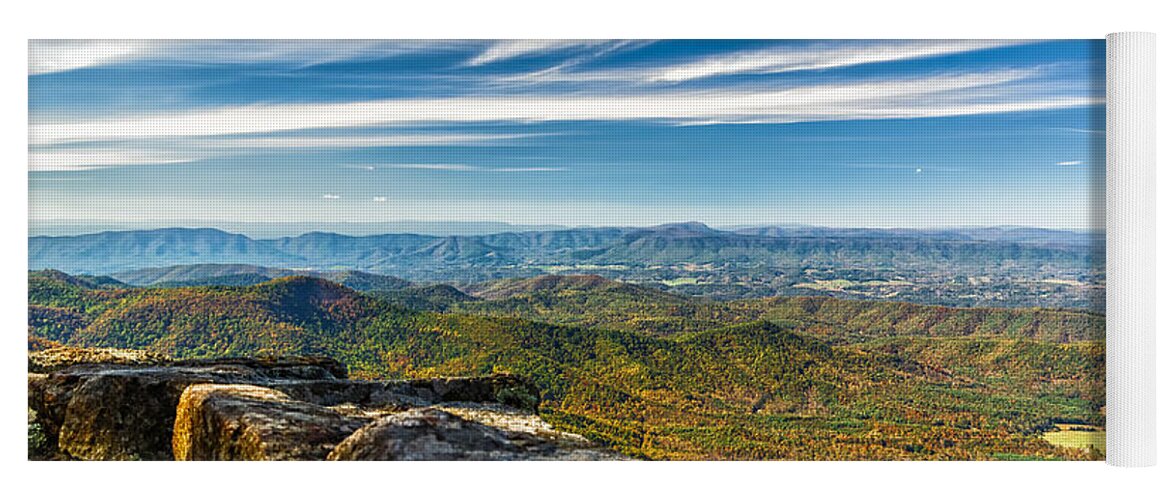 Brp Yoga Mat featuring the photograph Autumn Colors in the Blue Ridge Mountains by Lori Coleman