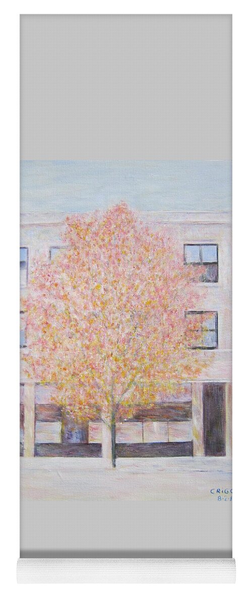 Impressionism Yoga Mat featuring the painting Autumn in Chicago by Glenda Crigger