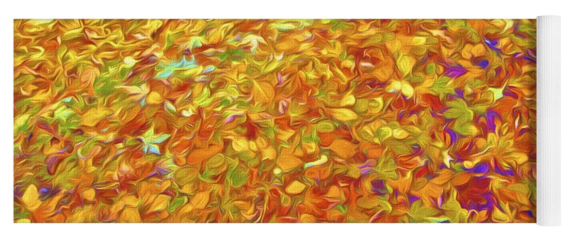 Abstract Yoga Mat featuring the photograph Autumn Leaves by David Letts