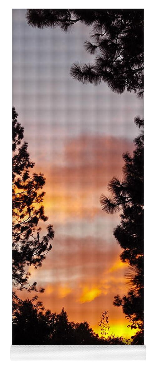 Sunset Yoga Mat featuring the photograph Autumn Sunset by Michele Myers