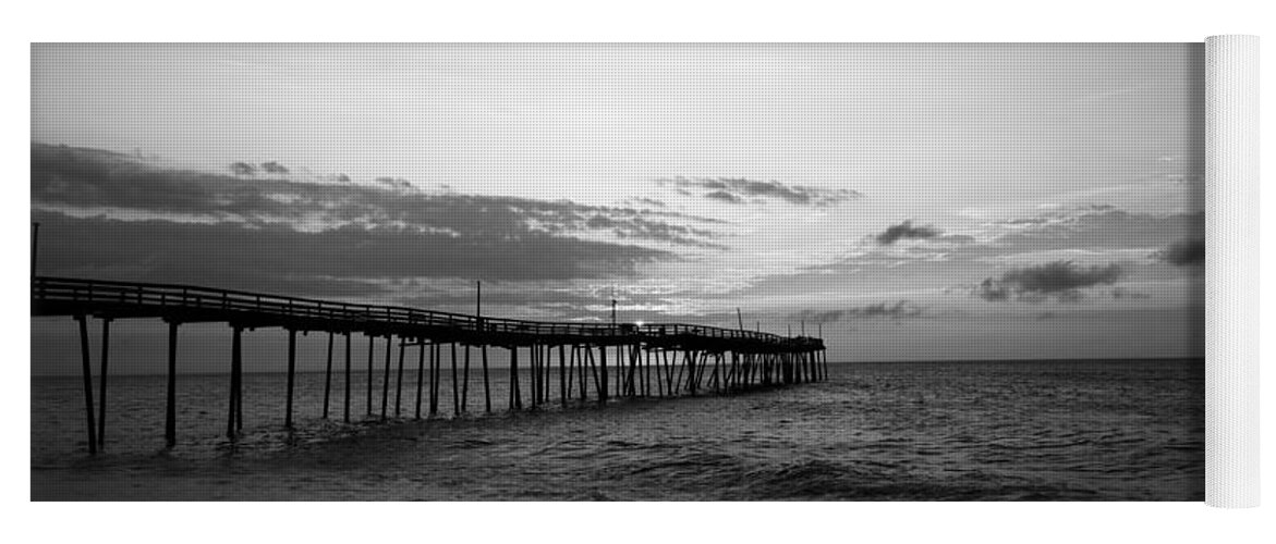 Kelly Hazel Yoga Mat featuring the photograph Avon Pier in Outer Banks NC by Kelly Hazel