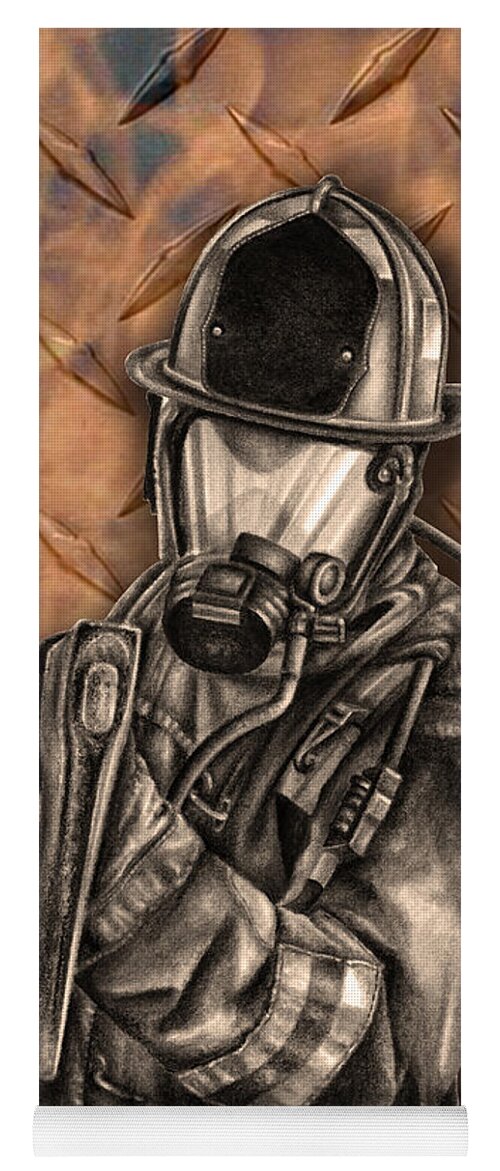 Firefighter Yoga Mat featuring the digital art Axe2 by Jodi Monroe