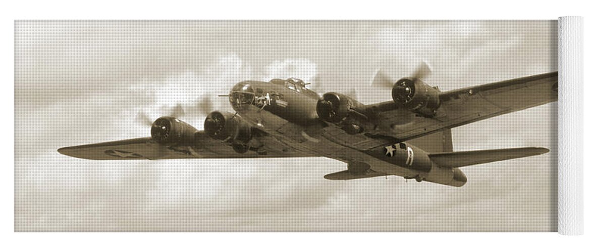 Warbirds Yoga Mat featuring the photograph B-17 Flying Fortress by Mike McGlothlen