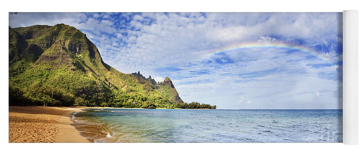 Afternoon Yoga Mat featuring the photograph Bali Hai Rainbow by M Swiet Productions