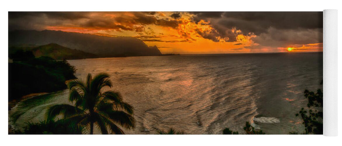 Hawaii Yoga Mat featuring the photograph Bali Hai Sunset by Eye Olating Images