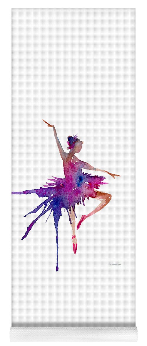 Ballet Yoga Mat featuring the painting Ballet Retire Devant by Amy Kirkpatrick