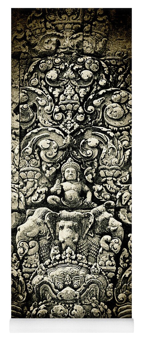 Banteay Srei Carving Yoga Mat featuring the photograph Banteay Srei Carvings 2 Unframed Version by Weston Westmoreland