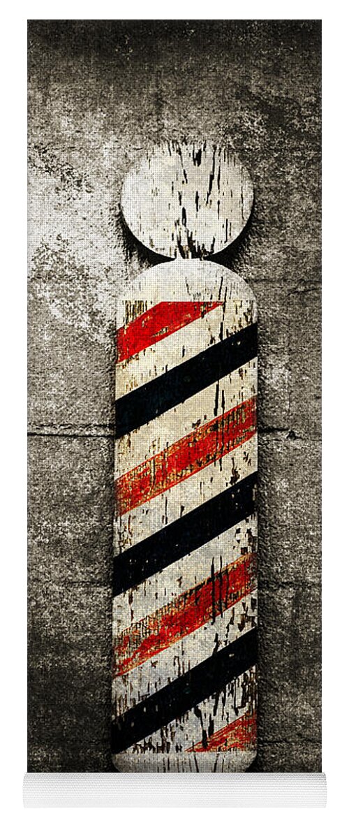Barber Pole Yoga Mat featuring the photograph Barber Pole Selective Color by Andee Design