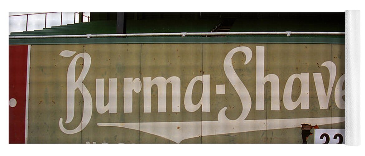 Ad Yoga Mat featuring the photograph Baseball Field Burma Shave Sign by Frank Romeo